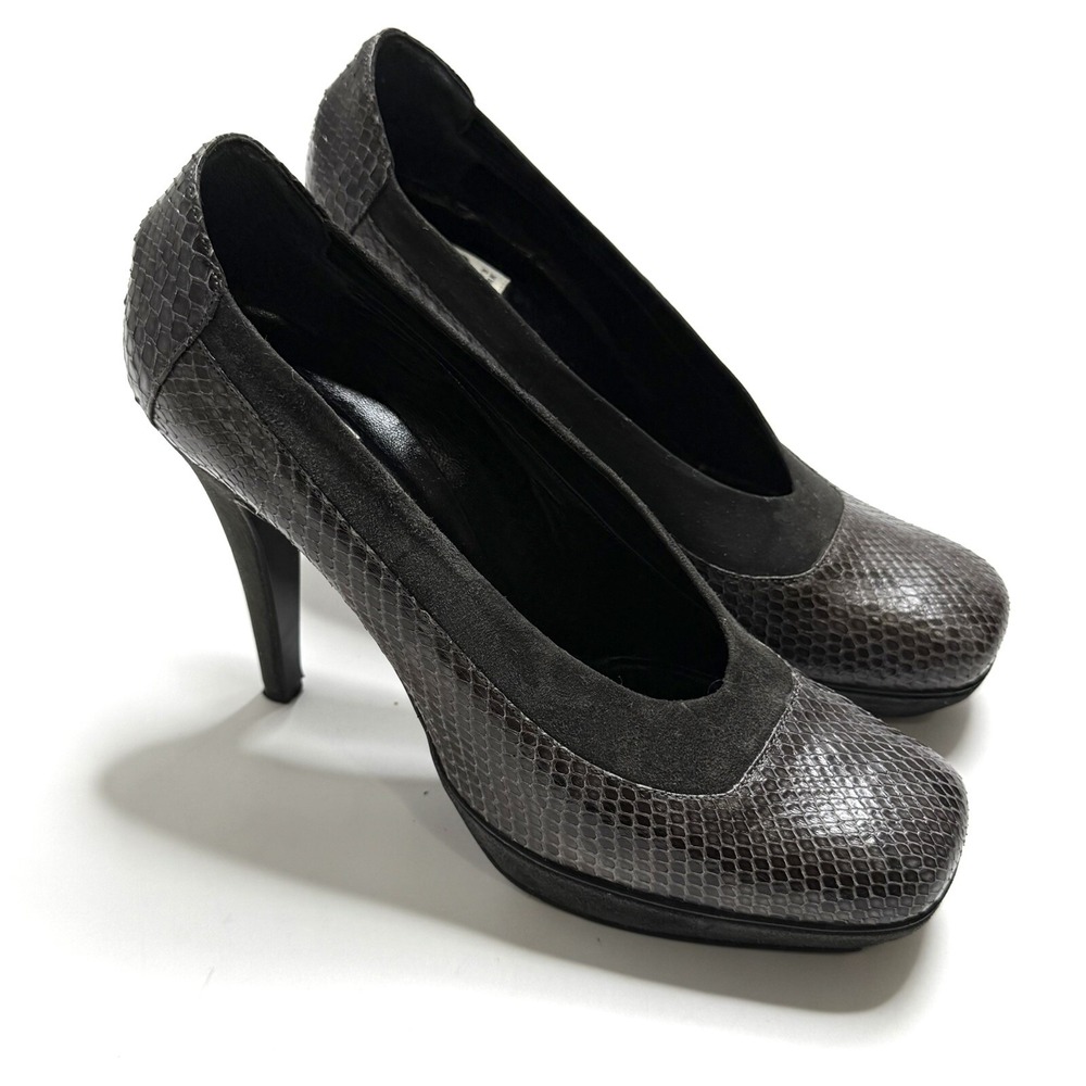 COOP Barneys New York‎ Heels Pumps Snakeskin Shoes US 10 EUR 40 Italian Black